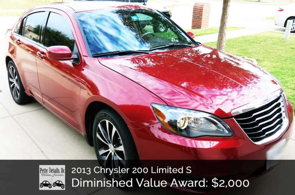 More Wins!  $2000 on 2013 Chrysler 200 Diminished Value