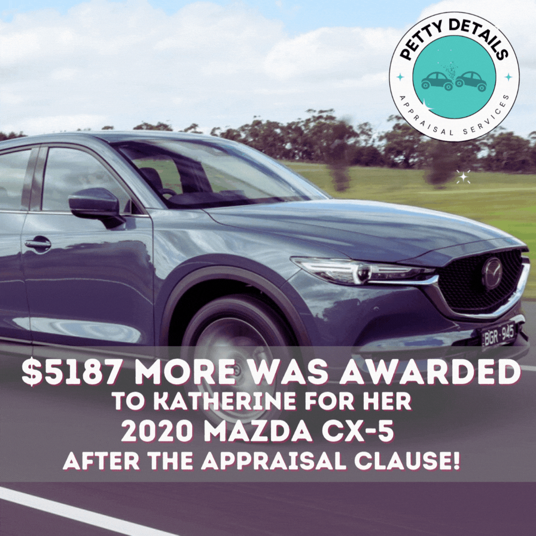 APPRAISAL CLAUSE RESULTS IN A $5K GAIN FOR KATHERINE’S MAZDA CX-5!